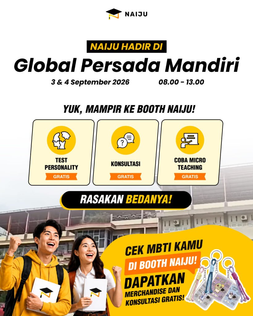 NAIJU hadir di Pameran Pendidikan SMA Global Persada Mandiri untuk memperkenalkan persiapan UTBK